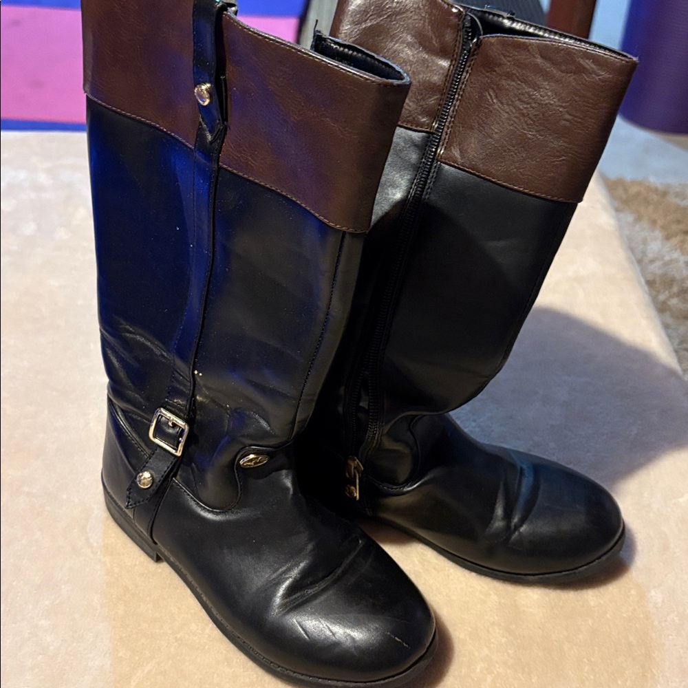 Michael Kors Black and Brown Kids Boots